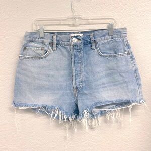 NWOT! Levi’s RE/DONE light Blue Frayed Button Fly Shorts. Size 31. MSRP $215.00